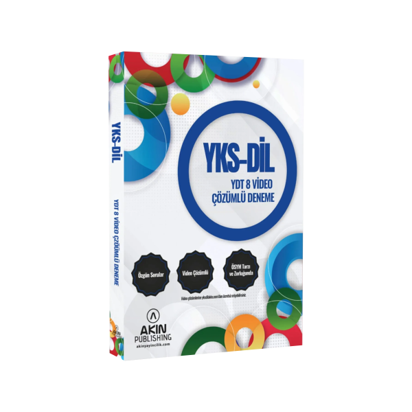 YKS DİL YDT 8 Deneme Video Çözümlü Akın Dil Yayınları