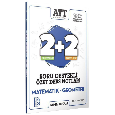 AYT 2+2 Soru Destekli Özet Ders Notları Matematik Geometri